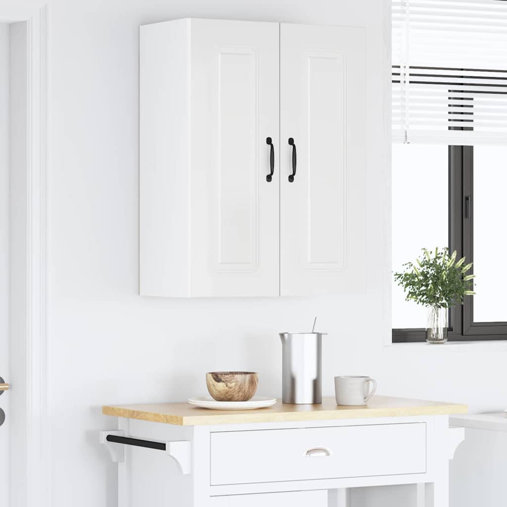 Kitchen Wall Cabinet with Door High Gloss White 60 x 31 x 80 cm